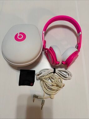 Beats by Dr. Dre MIXR Neon Pink Over the Head DJ Headphones DISCONTINUED Rare